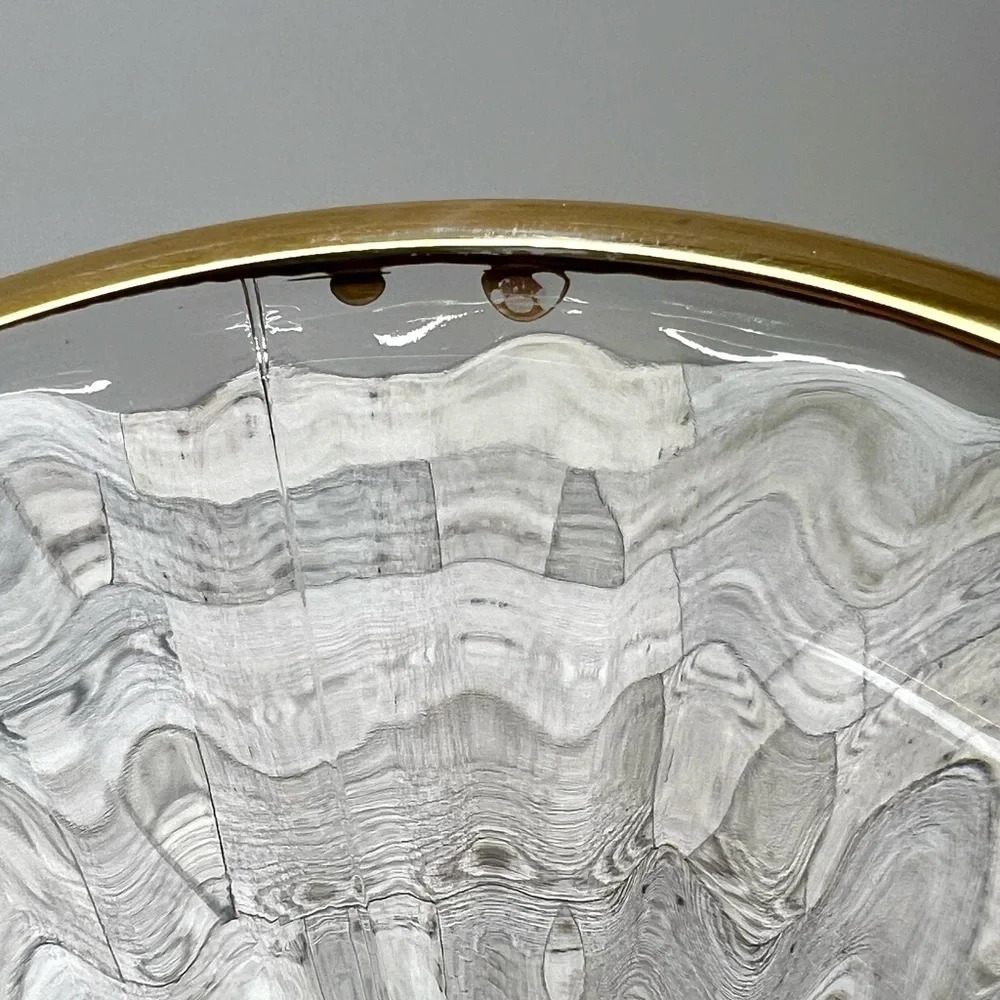 Libbey Vintage Gold Rim Pressed Glass Ice Cream Sundae Set of 4